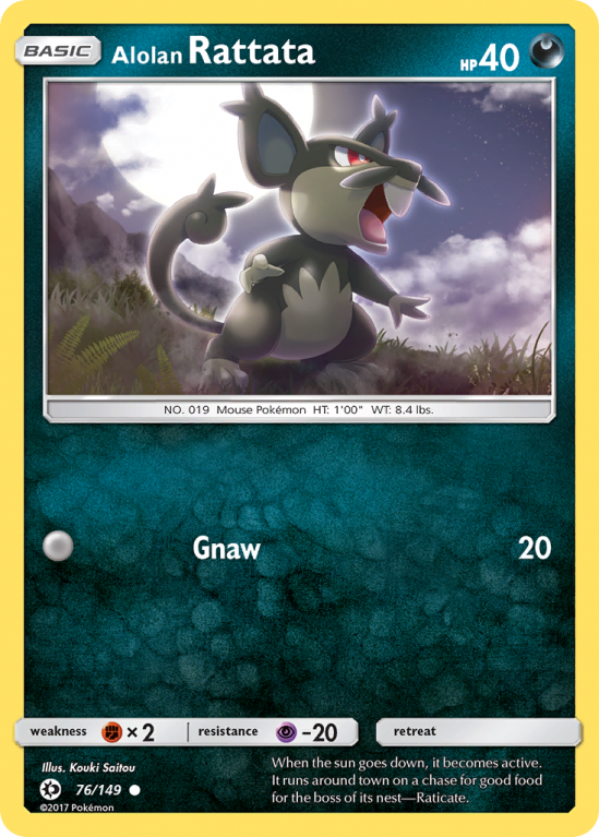 Alolan Rattata 76/149 Sun & Moon Sun & Moon