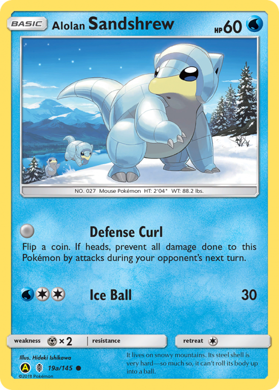 Alolan Sandshrew 19a/145 Sun & Moon Guardians Rising