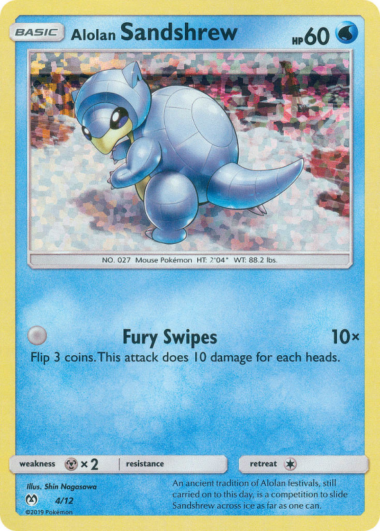 Alolan Sandshrew 4/12 Other McDonald's Collection 2019
