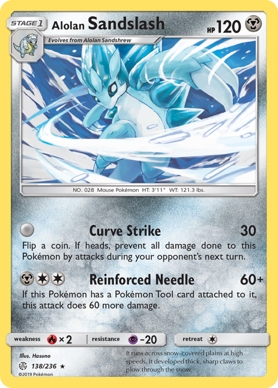 Alolan Sandslash 138/236 Sun & Moon Cosmic Eclipse