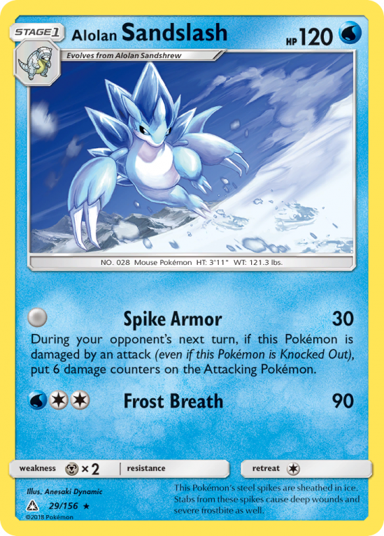 Alolan Sandslash 29/156 Sun & Moon Ultra Prism