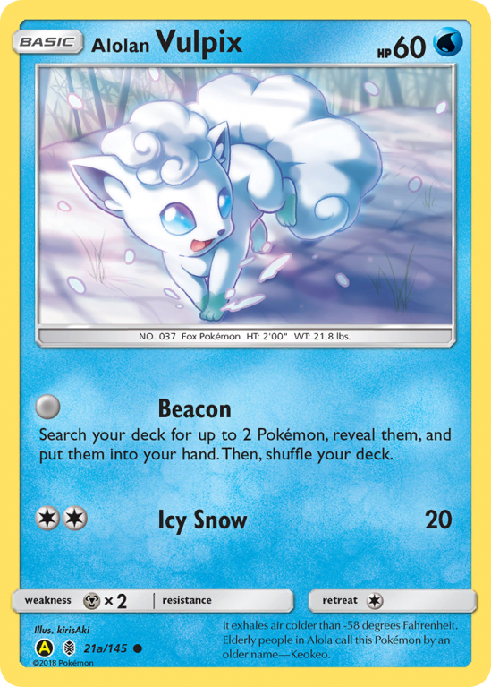 Alolan Vulpix 21a/145 Sun & Moon Guardians Rising