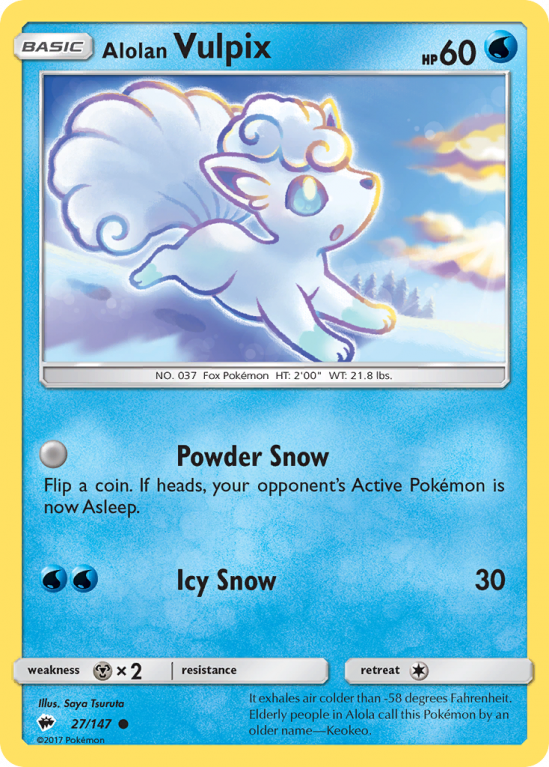 Alolan Vulpix 27/147 Sun & Moon Burning Shadows