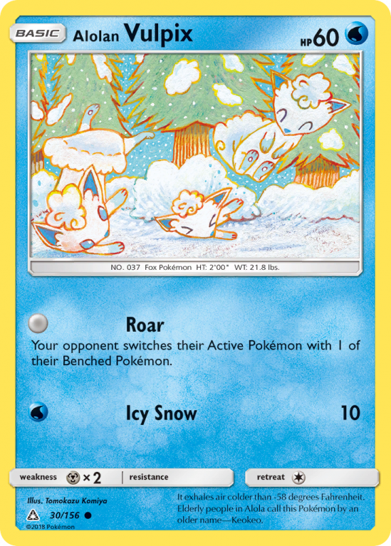 Alolan Vulpix 30/156 Sun & Moon Ultra Prism