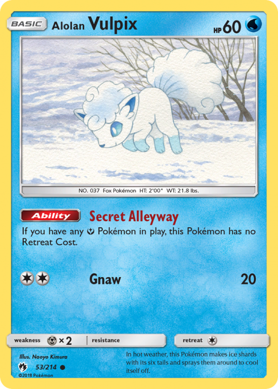 Alolan Vulpix 53/214 Sun & Moon Lost Thunder