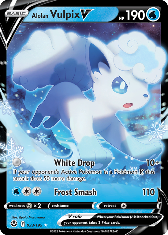 Alolan Vulpix V 33/195 Sword & Shield Silver Tempest
