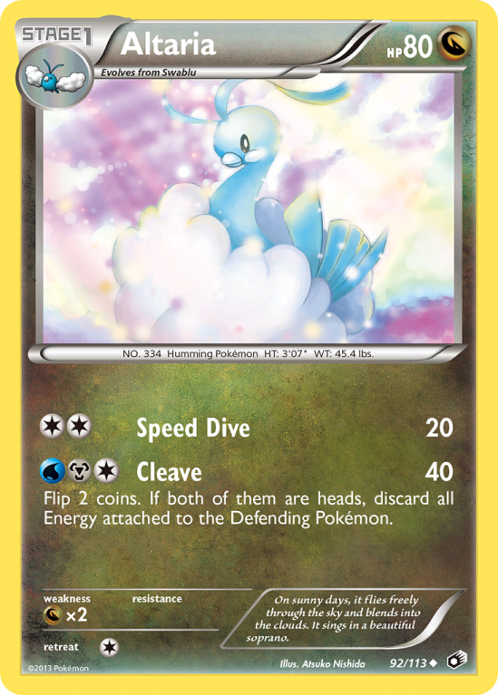 Altaria 92/113 Black & White Legendary Treasures