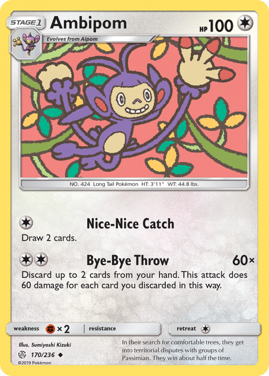 Ambipom 170/236 Sun & Moon Cosmic Eclipse