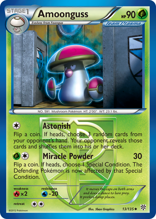 Amoonguss 13/135 Black & White Plasma Storm