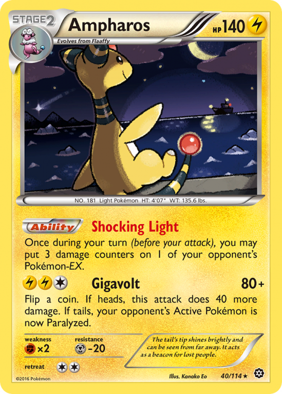 Ampharos 40/114 XY Steam Siege