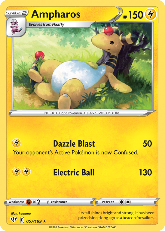 Ampharos 57/189 Sword & Shield Darkness Ablaze