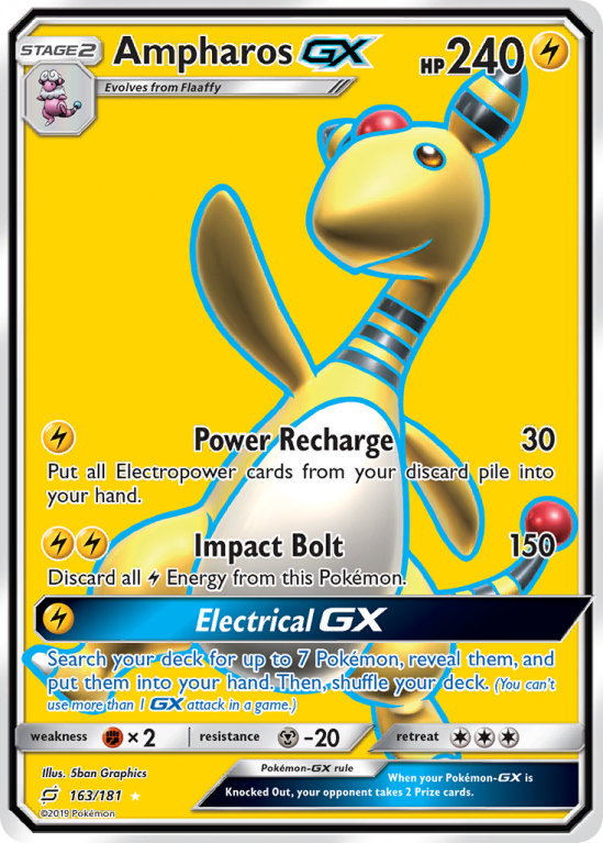 Ampharos-GX 163/181 Sun & Moon Team Up
