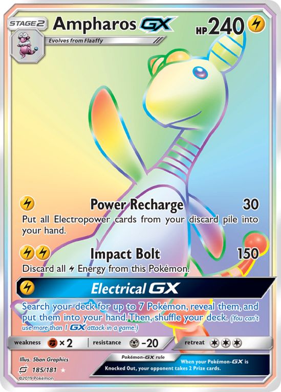 Ampharos-GX 185/181 Sun & Moon Team Up