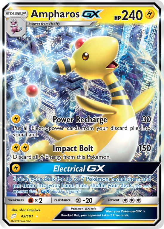 Ampharos-GX 43/181 Sun & Moon Team Up