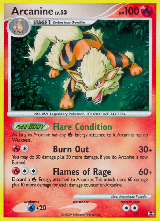Arcanine 1/111 Platinum Rising Rivals