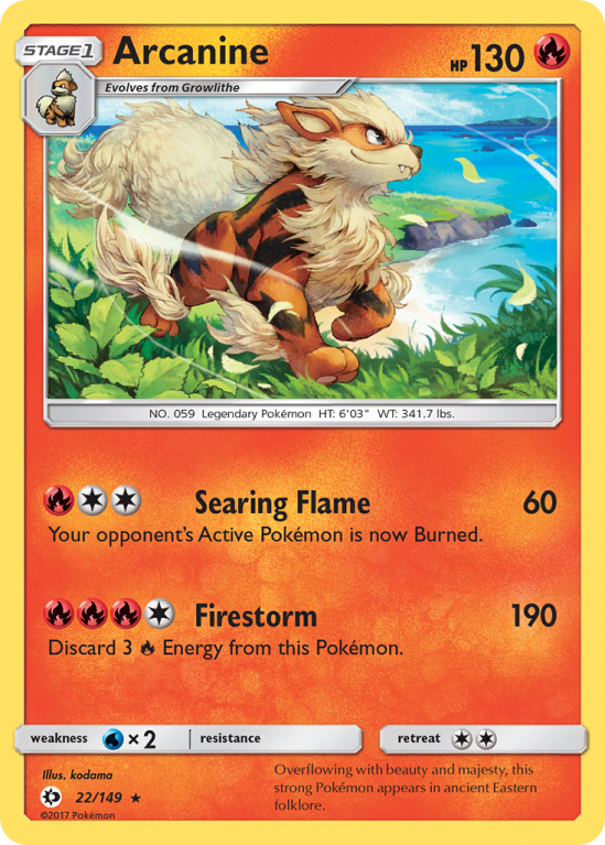 Arcanine 22/149 Sun & Moon Sun & Moon