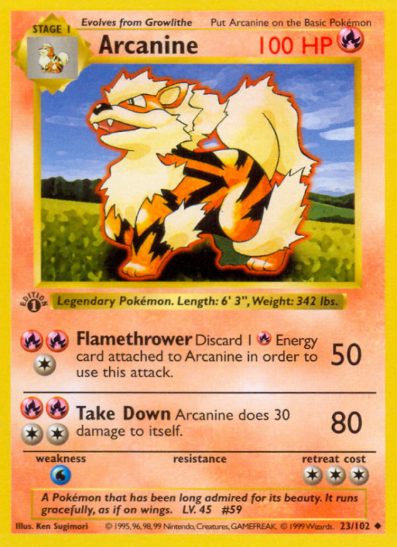 Arcanine 23/102 Base Base Set