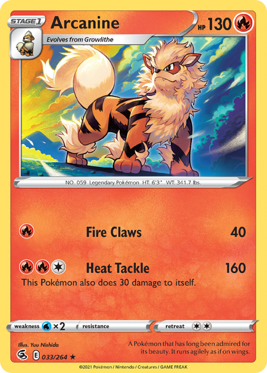 Arcanine 33/264 Sword & Shield Fusion Strike