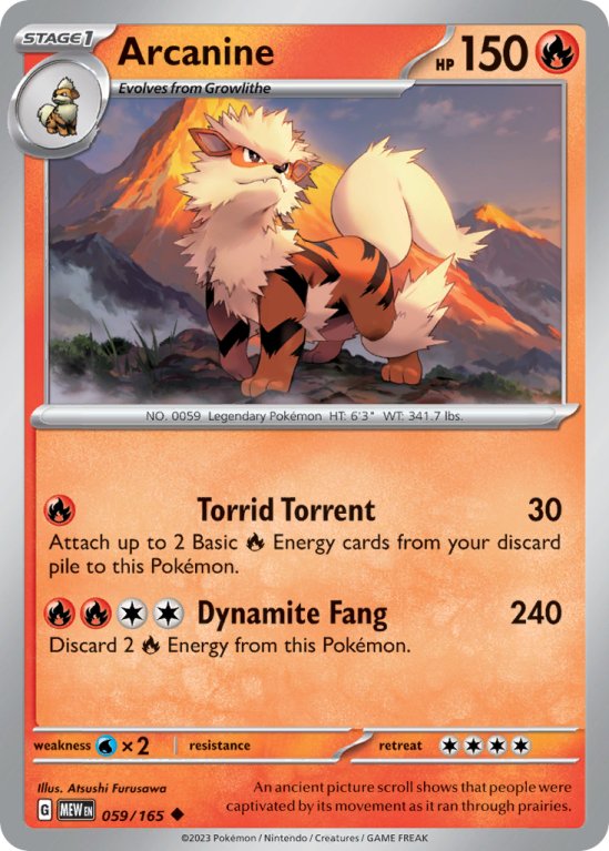 Arcanine 59/165 Scarlet & Violet 151