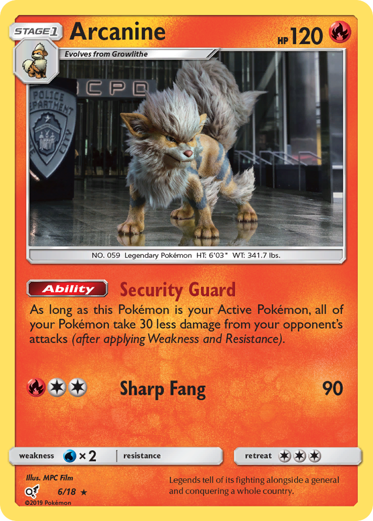 Arcanine 6/18 Sun & Moon Detective Pikachu
