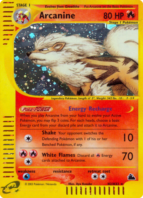 Arcanine H2/182 E-Card Skyridge