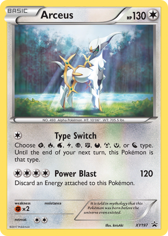 Arceus XY197/183 XY XY Black Star Promos