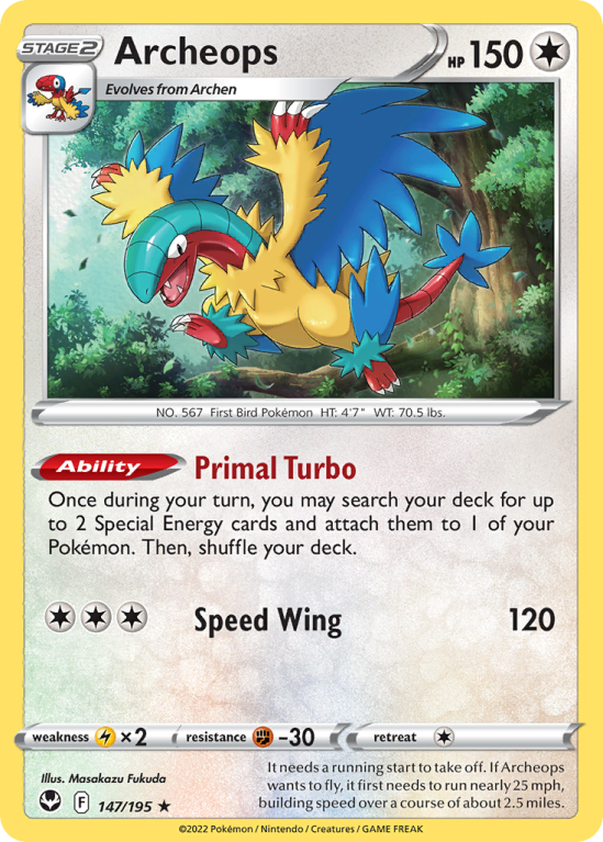 Archeops 147/195 Sword & Shield Silver Tempest