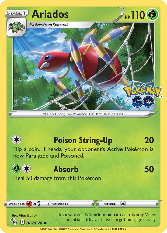 Ariados 7/78 Sword & Shield Pokémon GO
