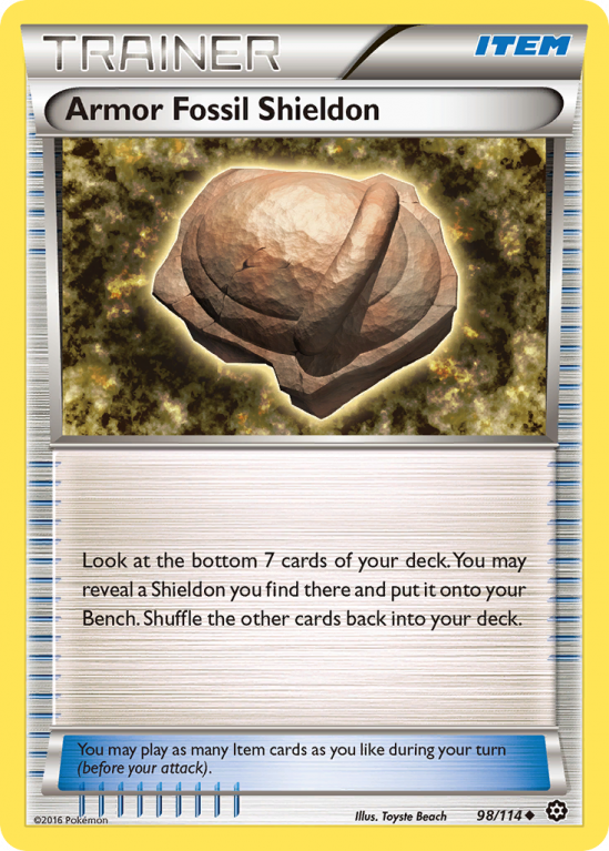 Armor Fossil Shieldon 98/114 XY Steam Siege