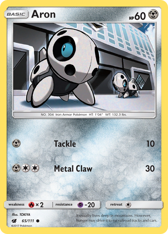 Aron 65/111 Sun & Moon Crimson Invasion