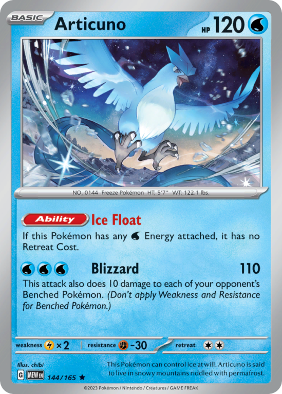 Articuno 144/165 Scarlet & Violet 151
