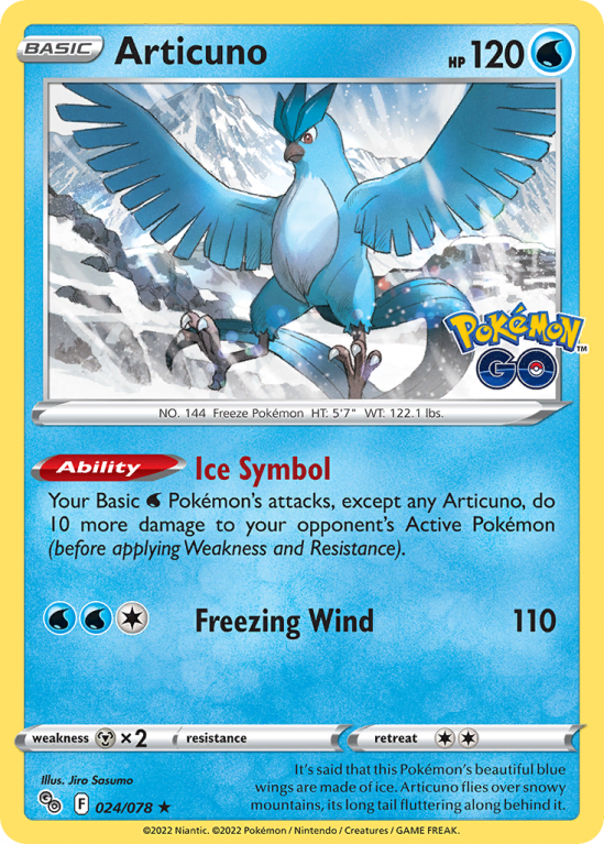 Articuno 24/78 Sword & Shield Pokémon GO