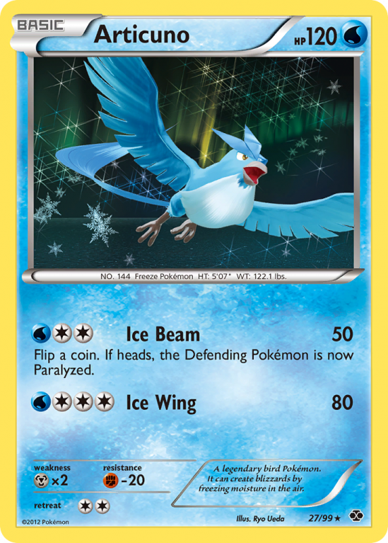 Articuno 27/99 Black & White Next Destinies