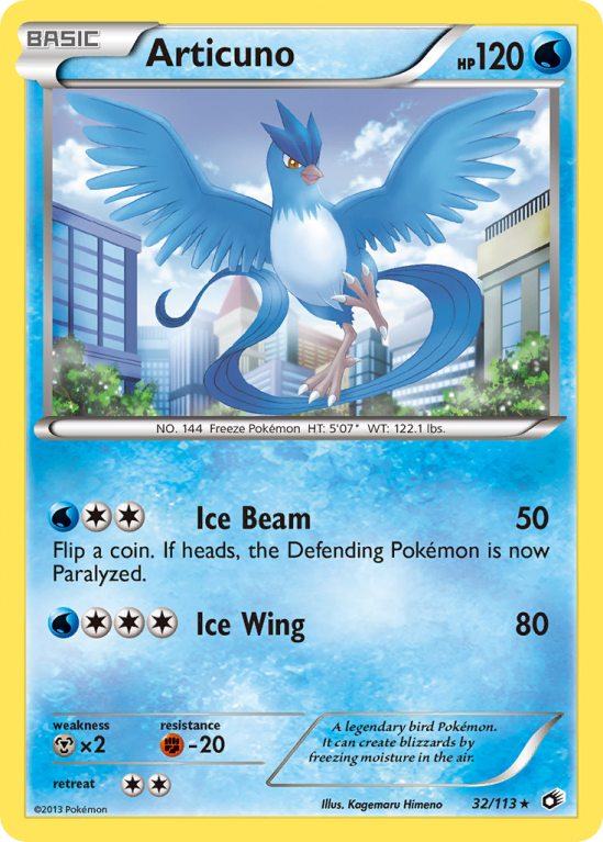 Articuno 32/113 Black & White Legendary Treasures