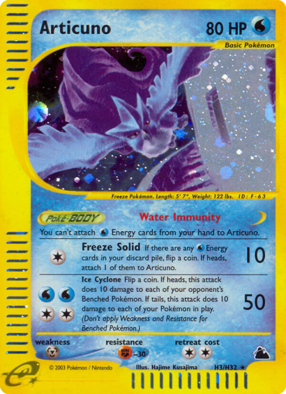 Articuno H3/182 E-Card Skyridge