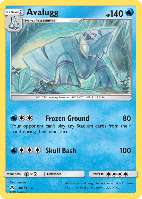 Avalugg 30/131 Sun & Moon Forbidden Light