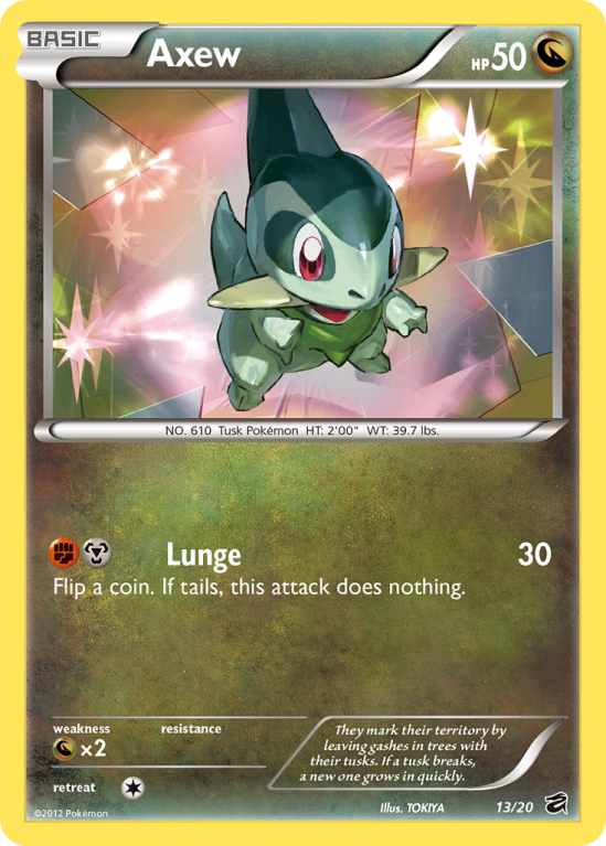 Axew 13/20 Black & White Dragon Vault