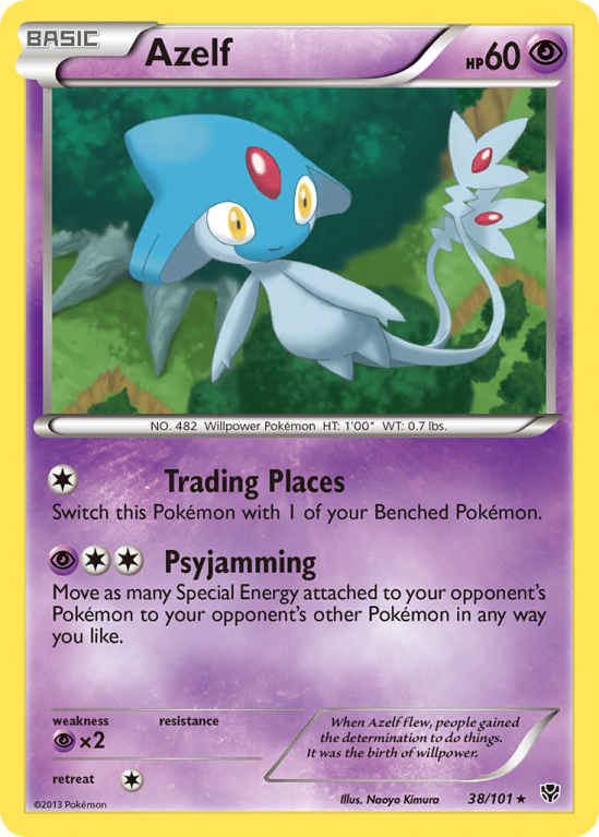 Azelf 38/101 Black & White Plasma Blast