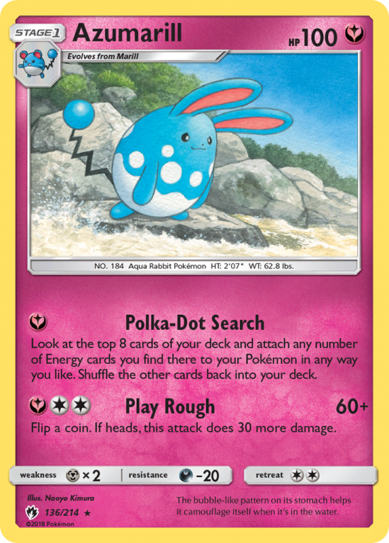 Azumarill 136/214 Sun & Moon Lost Thunder