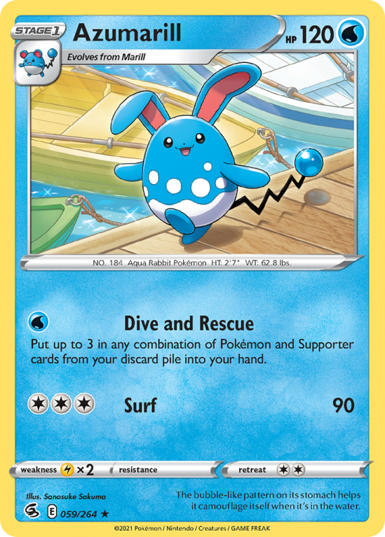 Azumarill 59/264 Sword & Shield Fusion Strike