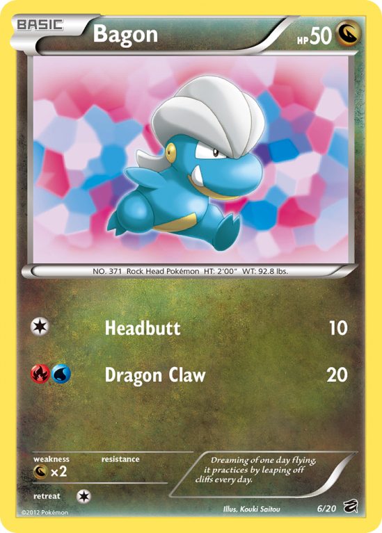 Bagon 6/20 Black & White Dragon Vault