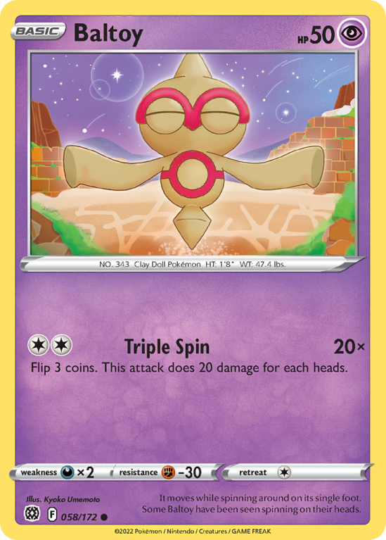 Baltoy 58/172 Sword & Shield Brilliant Stars