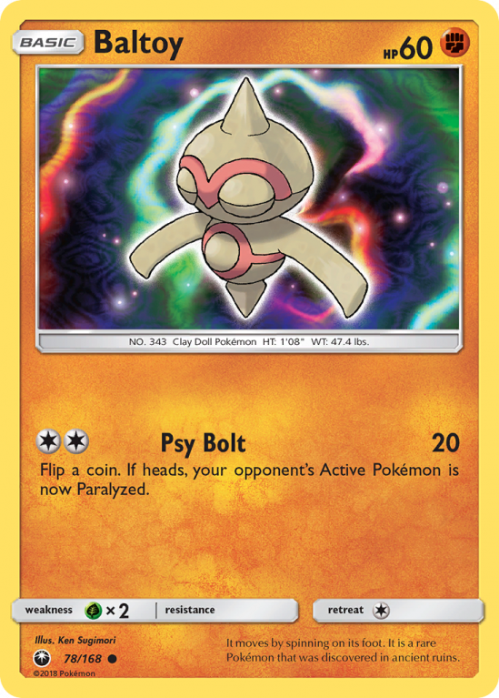 Baltoy 78/168 Sun & Moon Celestial Storm