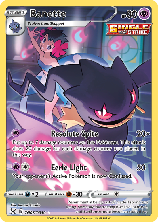 Banette TG07/30 Sword & Shield Lost Origin Trainer Gallery