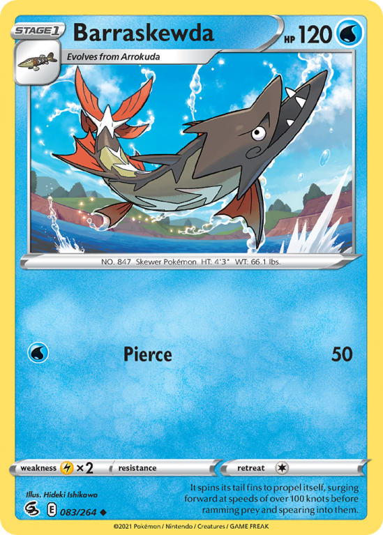 Barraskewda 83/264 Sword & Shield Fusion Strike