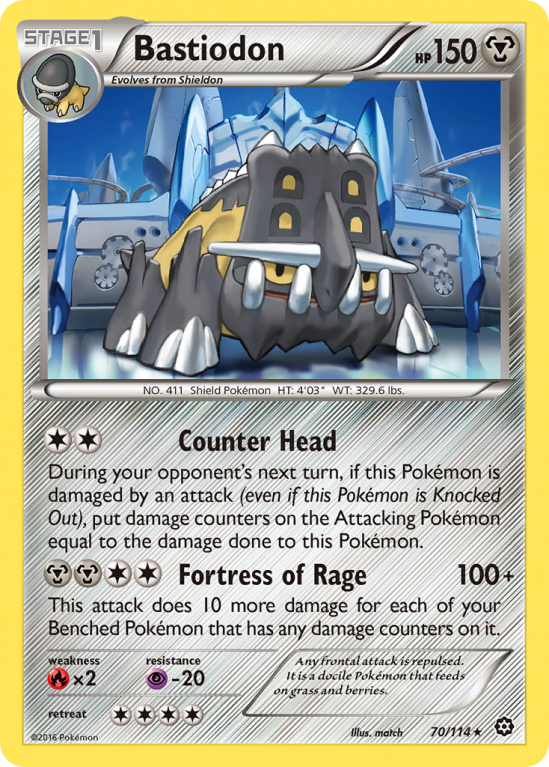 Bastiodon 70/114 XY Steam Siege