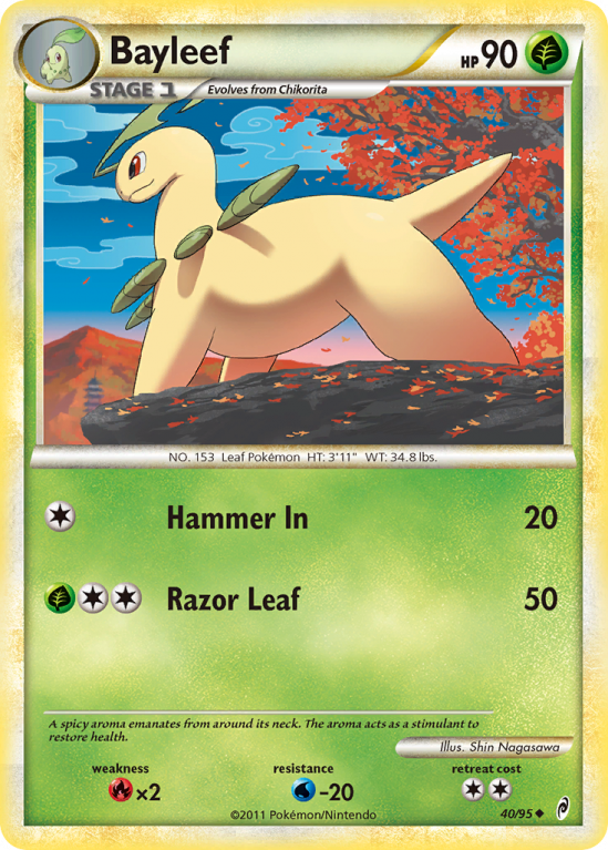 Bayleef 40/106 HeartGold & SoulSilver Call of Legends