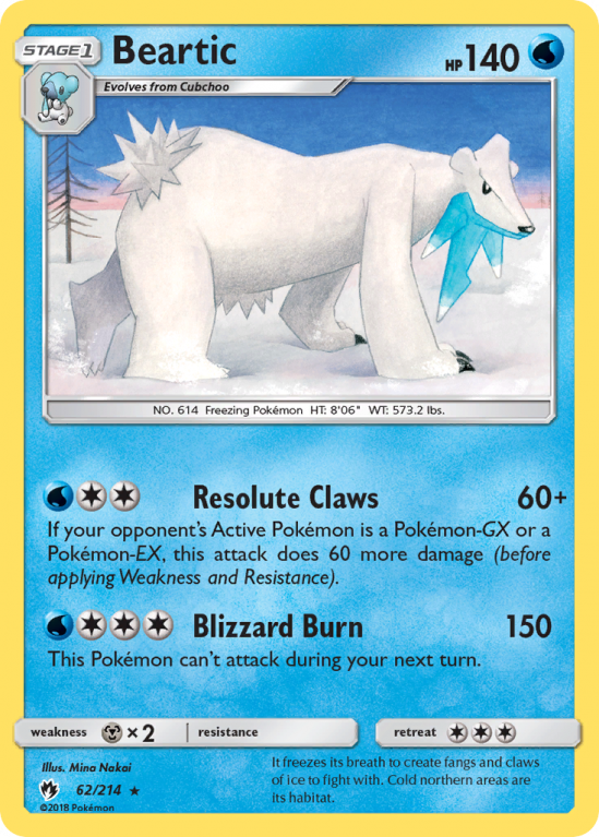 Beartic 62/214 Sun & Moon Lost Thunder