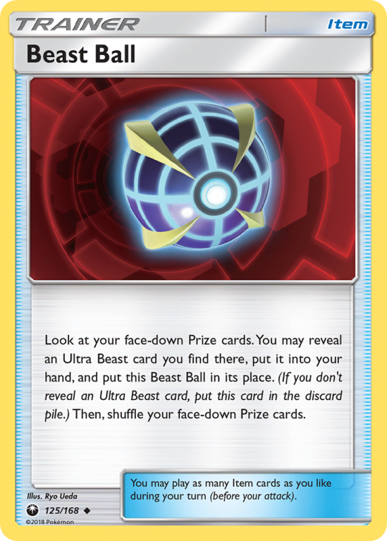 Beast Ball 125/168 Sun & Moon Celestial Storm