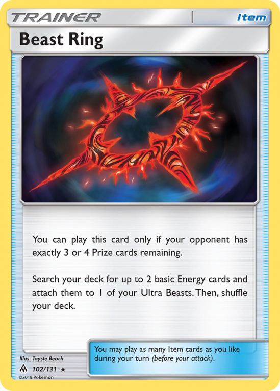Beast Ring 102/131 Sun & Moon Forbidden Light